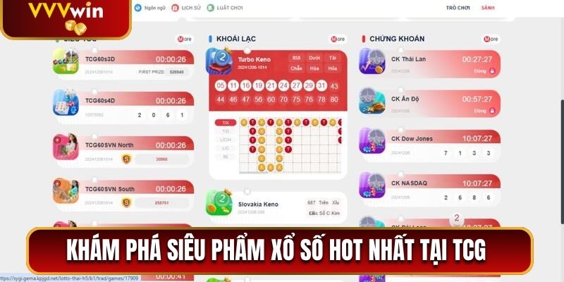 Tcg Lobby - Nhà Phát Hành Xổ Số Uy Tín Bậc Nhất VVVwin 3 Khám phá siêu phẩm xổ số trực tuyến hot nhất tại TCG