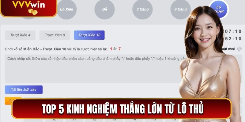 Top 5 kinh nghiệm thắng lớn từ lô thủ